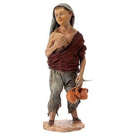 Boy with amphorae, 18 cm Angela Tripi terracotta nativity scene