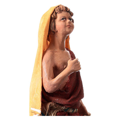 Boy with amphorae, 18 cm Angela Tripi terracotta nativity scene 2