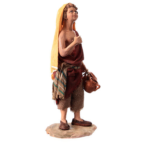 Boy with amphorae, 18 cm Angela Tripi terracotta nativity scene 4