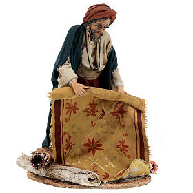 Rug merchant figurine for 18 cm nativity Angela Tripi terracotta
