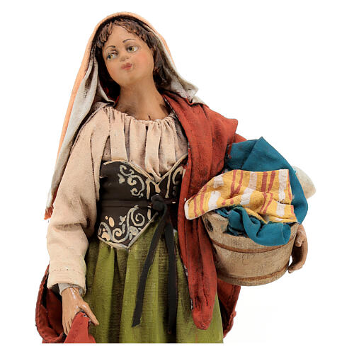 Woman with vat and clothes for Tripi's Nativity Scene with 18 cm terracotta characters 2