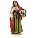 Woman with wash bucket and clothes, 18 cm nativity Angela Tripi in terracotta s1