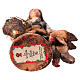 Vecchina con galline presepe 18 cm Angela Tripi terracotta s8