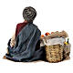 Sitzender Obstverkäufer, für 18 cm Krippe von Angela Tripi, Terrakotta s5