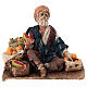 Venditore di frutta seduto presepe 18 cm Angela Tripi terracotta s1