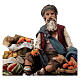 Fruit seller sitting in terracotta, 18 cm Angela Tripi nativity scene s2