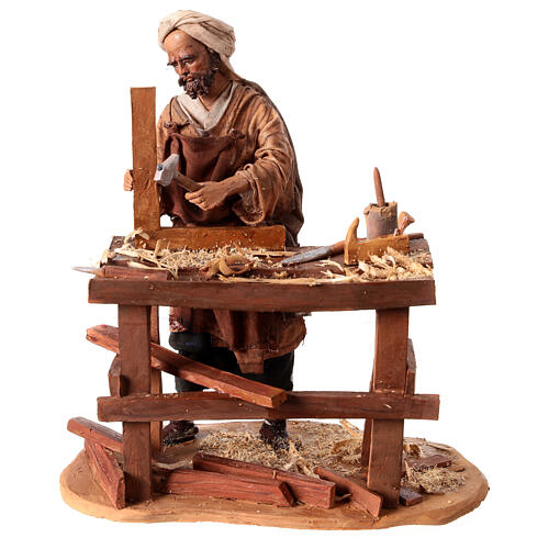 Joiner with bench and tools for Tripi's Nativity Scene with 18 cm terracotta characters 1