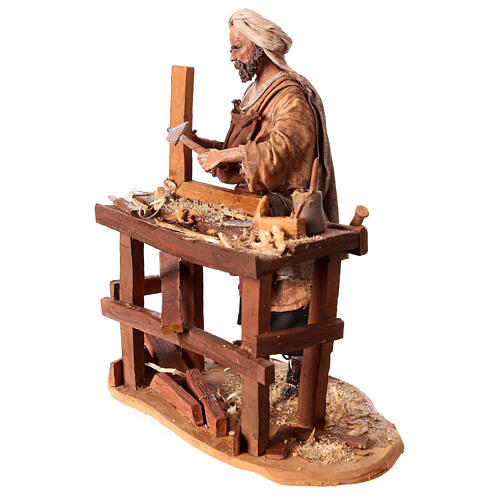 Joiner with bench and tools for Tripi's Nativity Scene with 18 cm terracotta characters 3