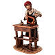 Carpenter with bench and tools, 18 cm Angela Tripi nativity scene s1