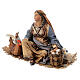 Woman sitting with eggs hens goose 18 cm nativity by Angela Tripi s3