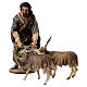 Shepherd feeding goats for Tripi's Nativity Scene with 18 cm terracotta characters s3