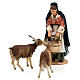 Nativity scene woman giving drink to the goats 18 cm by Angela Tripi s5