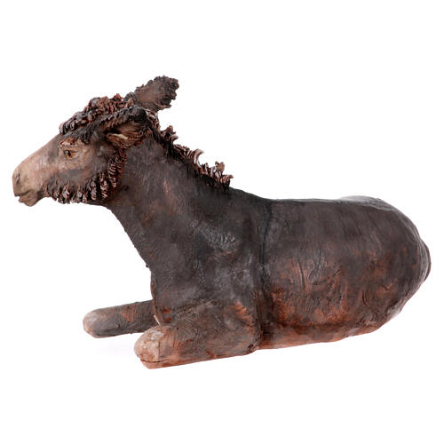 Ruhender Esel, für 18 cm Krippe von Angela Tripi, Terrakotta 5
