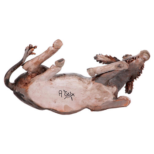Ruhender Esel, für 18 cm Krippe von Angela Tripi, Terrakotta 10