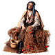 Seated fisherman 30 cm Angela Tripi terracotta s1