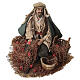 Seated fisherman 30 cm Angela Tripi terracotta s10