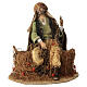 Seated fisherman 30 cm Angela Tripi terracotta s1