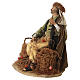 Seated fisherman 30 cm Angela Tripi terracotta s4
