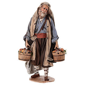 Man with mushrooms for terracotta Angela Tripi's Nativity Scene of 30 cm
