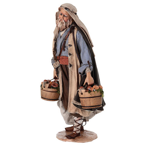 Uomo con funghi Angela Tripi 30 cm terracotta 4