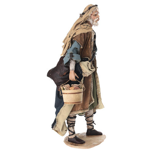 Uomo con funghi Angela Tripi 30 cm terracotta 3