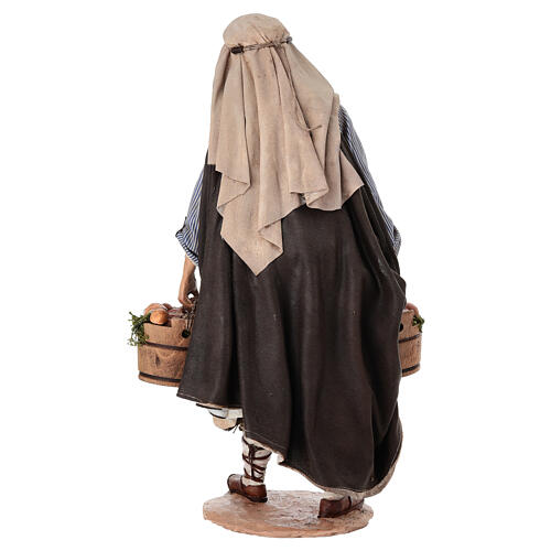 Mężczyzna z grzybami, Angela Tripi, szopka 30 cm, terakota 12