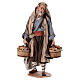 Man carrying mushrooms Angela Tripi 30 cm terracotta s1