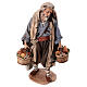 Man carrying mushrooms Angela Tripi 30 cm terracotta s10