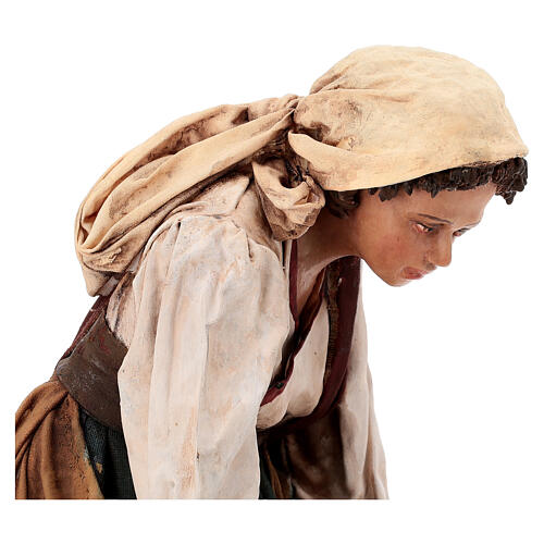 Hirtin mit Lämmern aus Terrakotta Angela Tripi, 30 cm 6