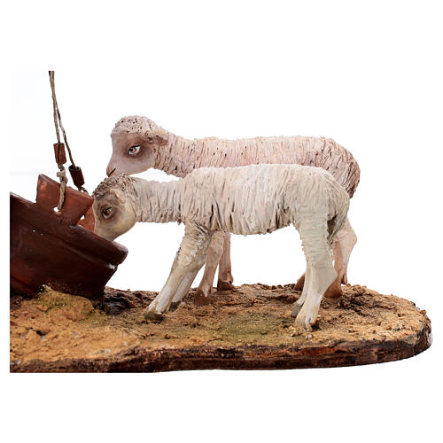 Sheperdess with lambs for terracotta Angela Tripi's Nativity Scene of 30 cm 4