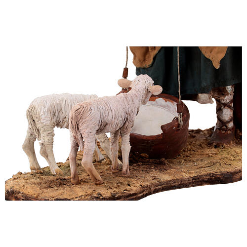 Sheperdess with lambs for terracotta Angela Tripi's Nativity Scene of 30 cm 8