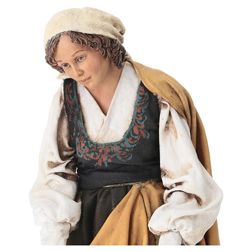 Sheperdess with lambs for terracotta Angela Tripi's Nativity Scene of 30 cm 2