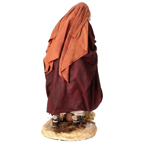 Pastorella con agnellini 30 cm Angela Tripi terracotta 8