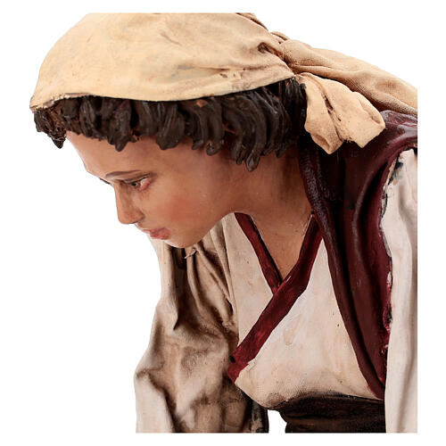 Pastorinha com cordeiros para presépio de Angela Tripi com figuras de 30 cm 2