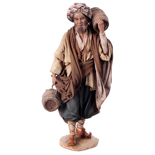 Man with barrels in his hand 30 cm terracotta Angela Tripi 1