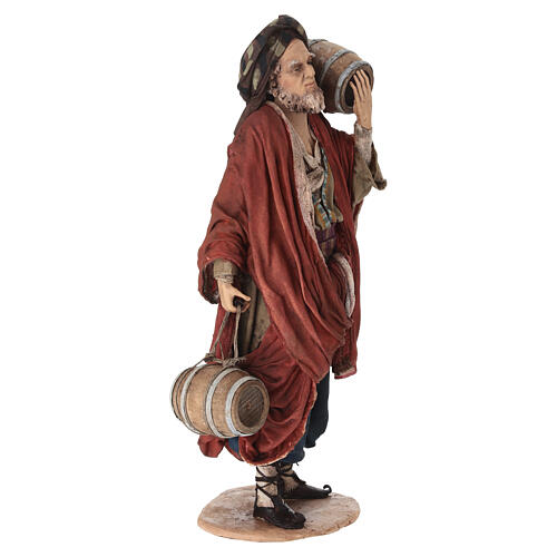 Man with barrels in his hand 30 cm terracotta Angela Tripi 3