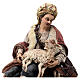 Shepherd sitting with a sheep for terracotta Angela Tripi's Nativity Scene of 30 cm s2