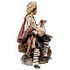 Pastore seduto con pecora 30 cm terracotta Angela Tripi s7