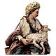 Shepherd sitting with sheep 30 cm terracotta Angela Tripi s4