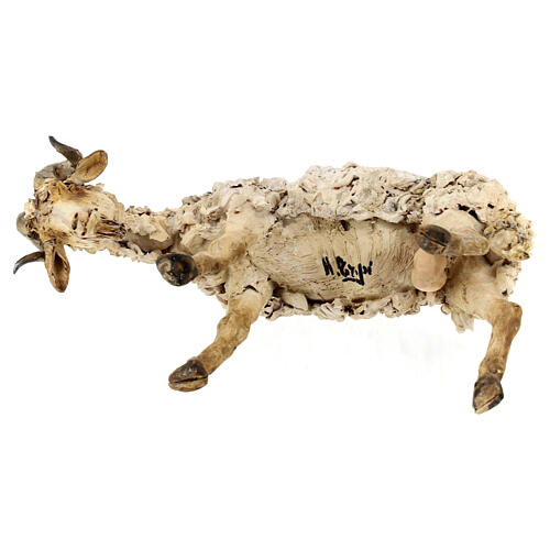 Shepherd 30 cm with sheep and goat Angela Tripi terracotta 14
