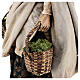 Elderly woman with baskets 30 cm Angela Tripi terracotta s3