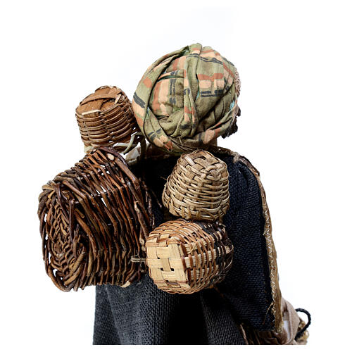 Basket-seller for terracotta Angela Tripi's Nativity Scene of 30 cm 7