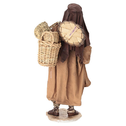 Basket-seller for terracotta Angela Tripi's Nativity Scene of 30 cm 6