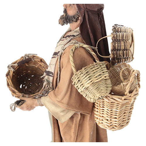 Vendedor de cestas 30 cm terracota Angela Tripi 4