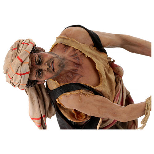 Pastore che tira l'asino Angela Tripi terracotta 30 cm 2