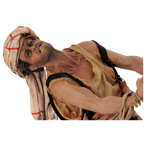 Pastore che tira l'asino Angela Tripi terracotta 30 cm 11