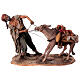 Shepherd pulling the donkey figure Angela Tripi terracotta 30 cm s1