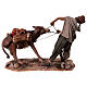 Shepherd pulling the donkey figure Angela Tripi terracotta 30 cm s13