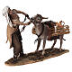 Shepherd pulling the donkey figure Angela Tripi terracotta 30 cm s3