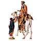Shepherd on a camel with woman offering him food for terracotta Angela Tripi's Nativity Scene of 30 cm s11